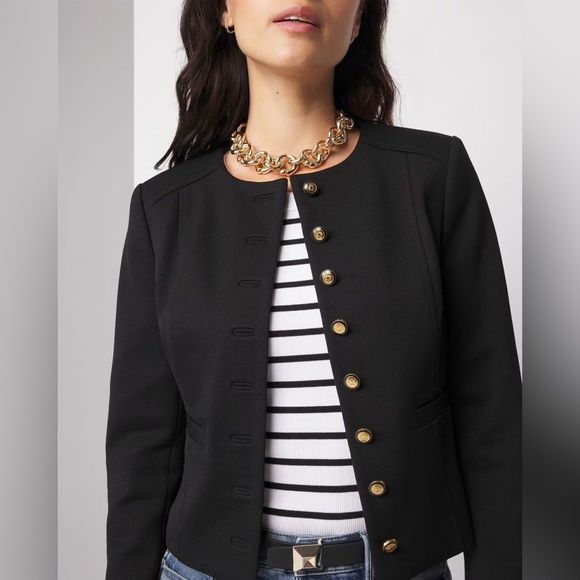 NWT WHBM Crop Luxe Stretch Jacket - Picture 3 of 5